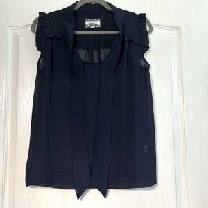 Comme Toi navy blouse -Small